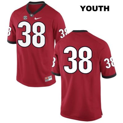 Youth Georgia Bulldogs NCAA #38 Brandon McMaster Nike Stitched Red Authentic No Name College Football Jersey MIH7554UQ
